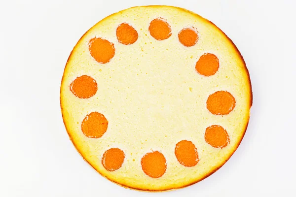 杏子乳酪蛋糕 — 图库照片