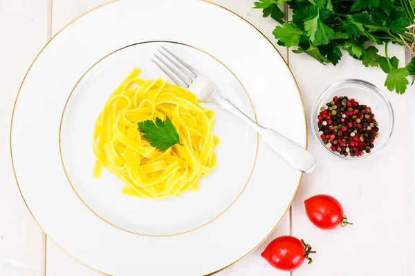 Jedzenie bez mięsa: Spaghetti — Zdjęcie stockowe