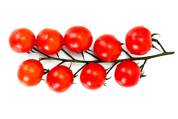 Rode tomaten geïsoleerd op een witte achtergrond — Stockfoto