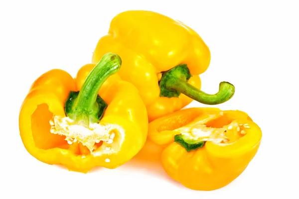 Amarillo Fresco, Pimiento Naranja. Aislado — Foto de Stock