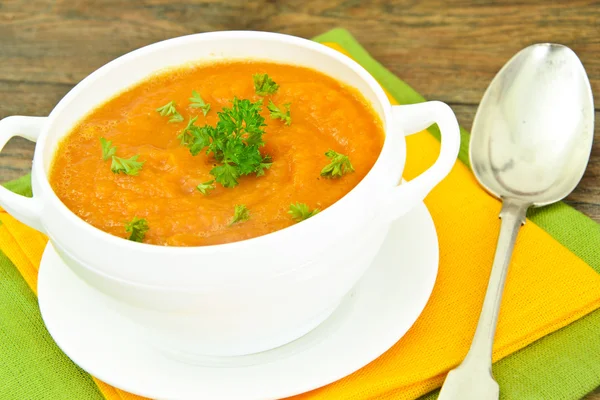 Soupe à la crème aux carottes Alimentation — Photo