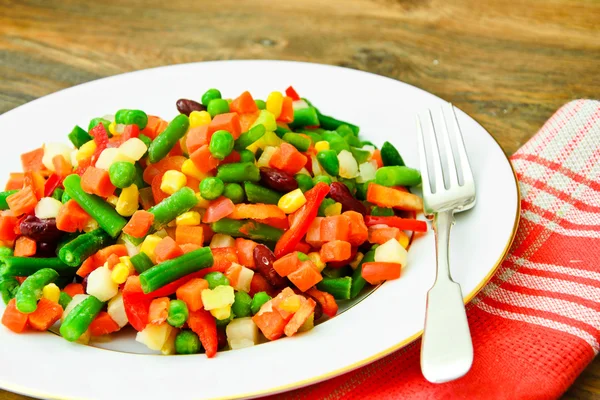 Mexická směs zeleniny. Rajčata, fazole, celer, zelená B — Stock fotografie