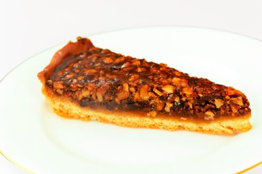 Ev yapımı Pastalar: Ceviz pasta plaka üzerinde.