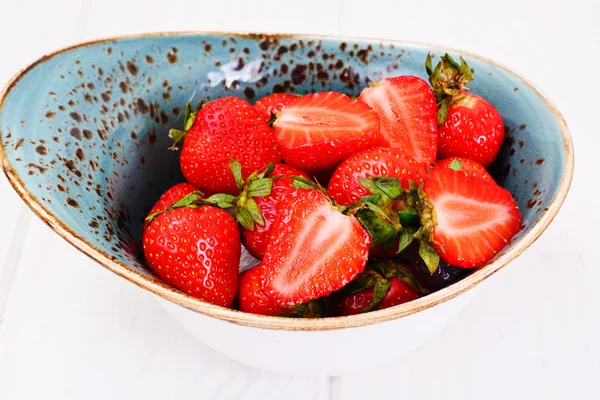 Ice Cream with Strawberries — Stock Photo, Image
