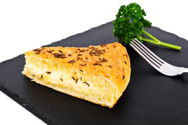 Gürcistan Milli yemek pasta peynir ve kimyon Khachapuri ile