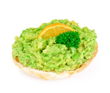 Avokado ve somon sandviç