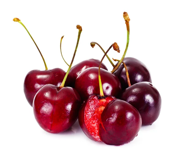 Sweet Cherries Isolated on White Background — Stock Photo, Image