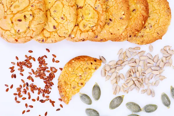 Bolinhos de cereais com leite — Fotografia de Stock