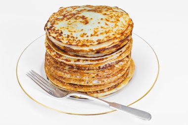 Çilek lezzetli krep yığını