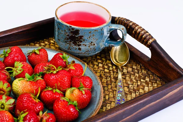 맛 있는 달콤한 딸기 설탕에 절인 과일 — 스톡 사진