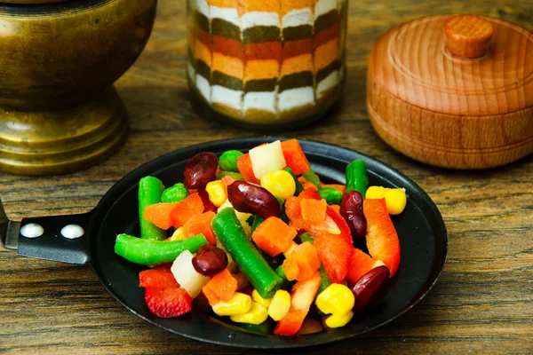 Mezcla Mexicana de Verduras. Tomates, Frijoles, Raíz de Apio, Verde B — Foto de Stock