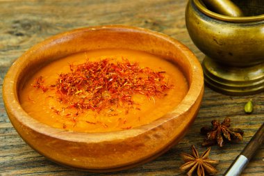 Havuç çorbası safran diyet gıda ile krem