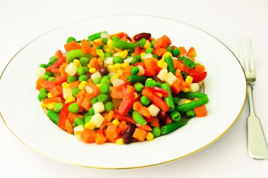 Sebze Meksika karışımı. Domates, fasulye, kereviz, yeşil B