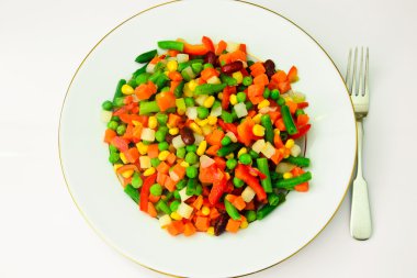 Sebze Meksika karışımı. Domates, fasulye, kereviz, yeşil B