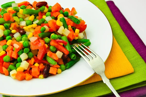 Meksykański mieszanka warzyw. Pomidory, fasola, seler, Zielona B — Zdjęcie stockowe