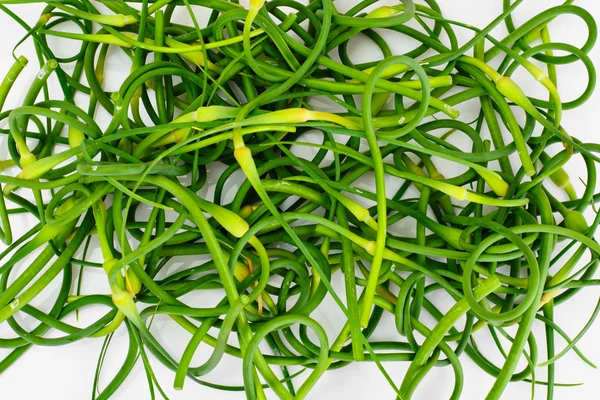 Green Stalks of Garlic — Stock Photo, Image