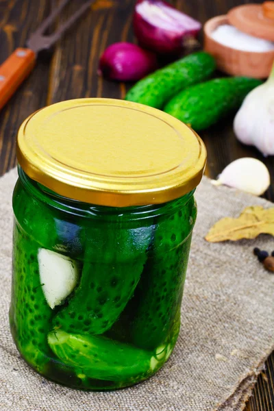 Pepino en Marinade, Pepinillos —  Fotos de Stock