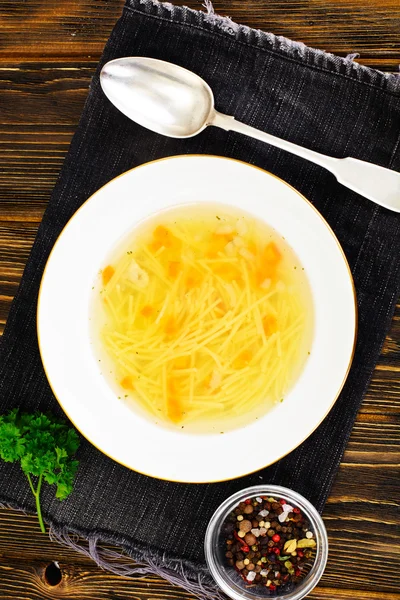 Supă de pui cu tăiței — Fotografie, imagine de stoc