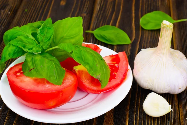 Tomato and Basil. National Italian Cuisine