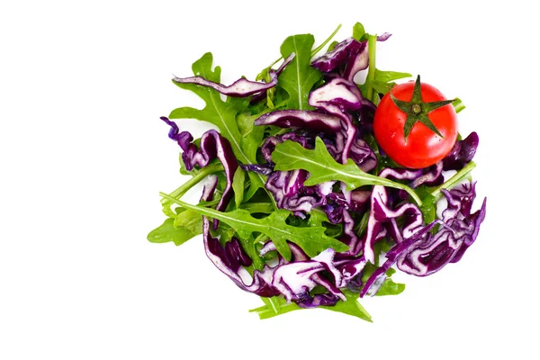 Salada de Arugula e Repolho Vermelho — Fotografia de Stock