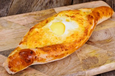 Gürcistan Milli yemek pasta peynir ve kimyon Khachapuri ile