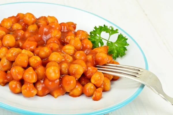 Grão de bico em Curry — Fotografia de Stock