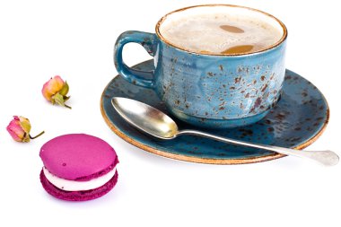 Tatlı ve Fransızca Macaroons ile renkli kek