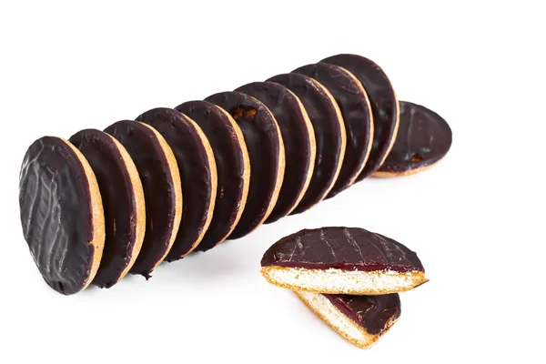 Печенье с джемом и шоколадом — стоковое фото