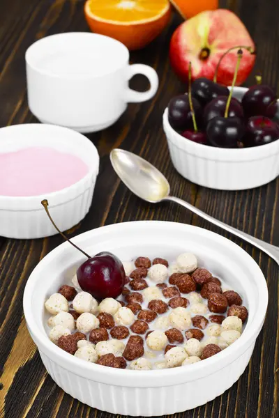 Protein Chocolate Beakfast — Stock Photo, Image