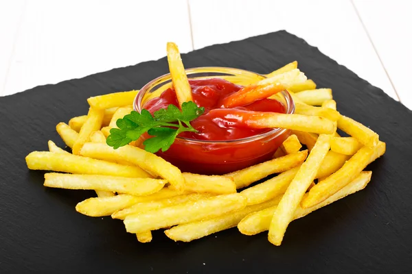 Frites au ketchup — Photo