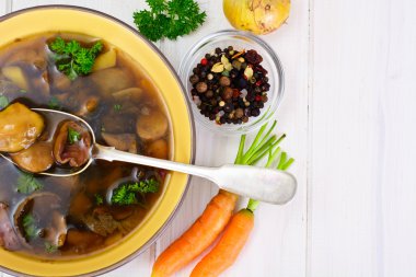 yabani mantar çorbası