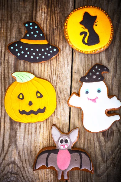 Gingerbread for Halloween. Funny Holiday Food for Children — Stock Photo, Image