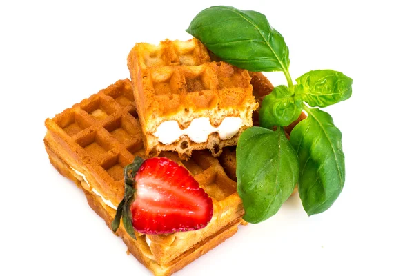 Süße leckere Wiener Waffeln — Stockfoto