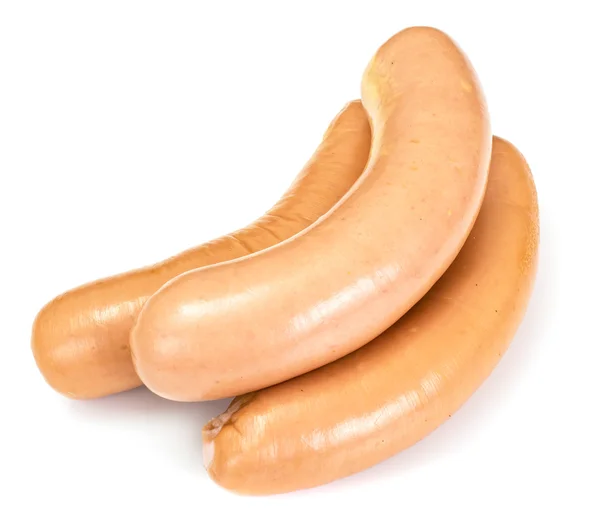 Wieners, korv på vit bakgrund — Stockfoto