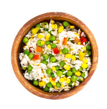 Risotto ile sebze, Mısır ve bezelye