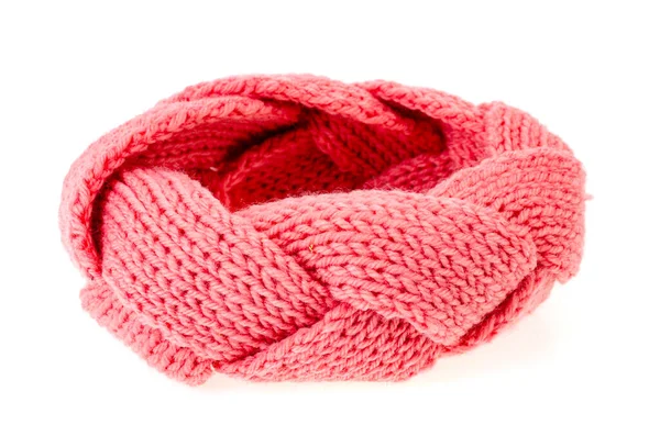 糸で編んだ美しいピンクのヘッドバンド — ストック写真