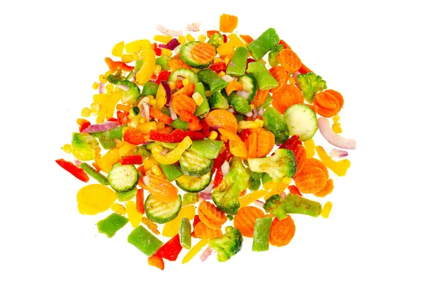 Mezcla Verduras Congeladas Picadas Alimentación Saludable Foto —  Fotos de Stock