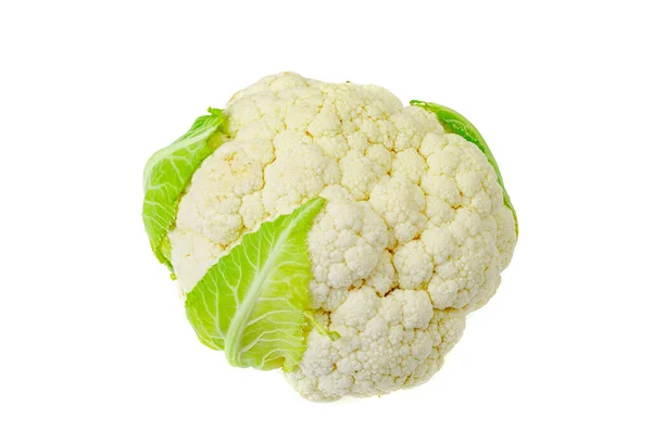 Head Fresh Cauliflower Isolated White Background — Stock Photo, Image