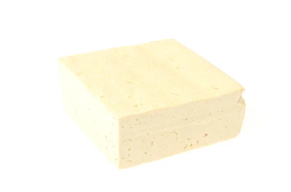 Vegetarian Food Tofu Cheese White Background Studio Photo — Stock Photo, Image