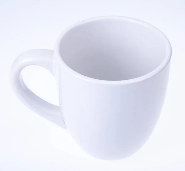 Mug Beyaz Büyük Boş Izole Stüdyo Fotoğrafı — Stok fotoğraf