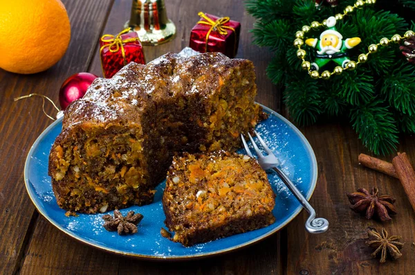 Lezzetli bir Noel baharatlı pastası. Stüdyo Fotoğrafı