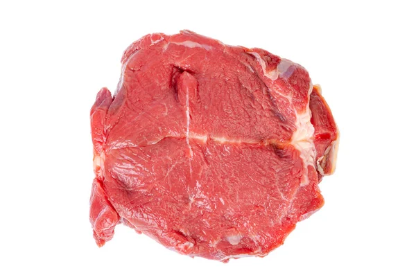 Cijfers Van Vers Rood Jong Rundvlees Geïsoleerd Witte Achtergrond — Stockfoto