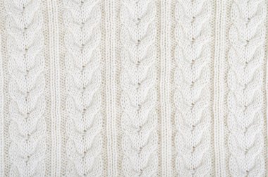 Arka planda örülmüş kumaş, örgülü örgü. Stüdyo Fotoğrafı