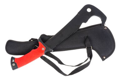 Beyaz arka planda kasası olan bir pala. Stüdyo Fotoğrafı