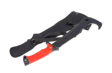 Beyaz arka planda kasası olan bir pala. Stüdyo Fotoğrafı