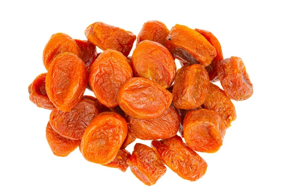 Frutta Arancione Albicocca Secca Fondo Bianco Studio Foto — Foto Stock