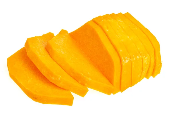 Fette Tritate Zucca Arancione Matura Cottura Studio Foto — Foto Stock