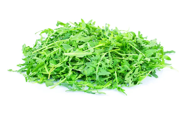 흰색 바탕에 녹색 신선한 Arugula — 스톡 사진