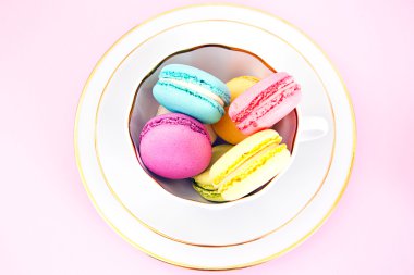 güzel ve renkli Fransızca macaroons