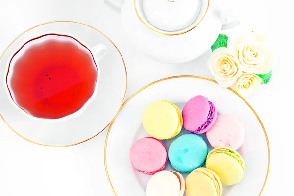 Macarons français doux et colorés — Photo